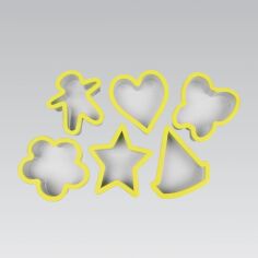 Акція на Набор пластиковых форм для печенья 6 предметов Maestro MR1169 желтый від Podushka