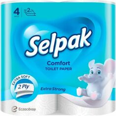 Акция на Туалетная бумага Selpak Comfort 2 слоя 4шт от MOYO