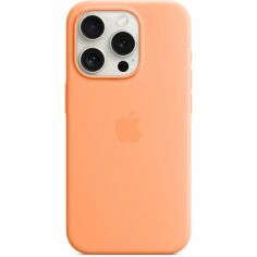 Акція на Чехол Apple для iPhone 15 Pro Silicone Case with MagSafe Orange Sorbet (MT1H3ZM/A) від MOYO