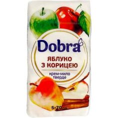 Акция на Крем-мыло туалетное Dobra Яблоко с корицей 70г*5шт от MOYO