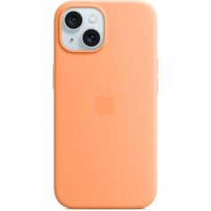 Акция на Чехол Apple для iPhone 15 Silicone Case with MagSafe Orange Sorbet (MT0W3ZM/A) от MOYO