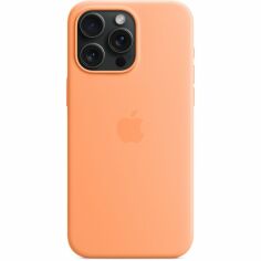 Акція на Чехол Apple для iPhone 15 Pro Max Silicone Case with MagSafe Orange Sorbet (MT1W3ZM/A) від MOYO