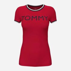 Акція на Футболка жіноча Tommy Hilfiger 570116823 XS Червона від Rozetka