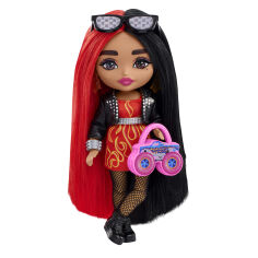 Акция на Лялька Barbie Extra minis Леді-рокстар (HKP88) от Будинок іграшок