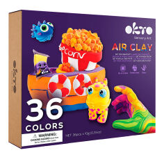 Акция на Набір для творчості OKTO Air clay 36 кольорів (70149) от Будинок іграшок