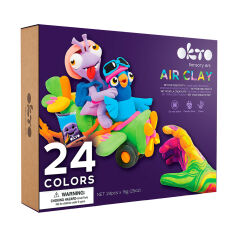 Акція на Набір для творчості OKTO Air clay 24 кольори (70150) від Будинок іграшок