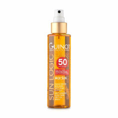 Акція на Сонцезахисна антивікова суха олія для тіла Guinot Age Sun Anti-Ageing Sun Dry Oil Body SPF 50, 150 мл від Eva