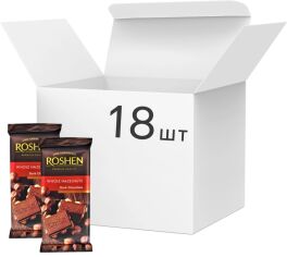 Акція на Упаковка шоколаду Roshen Екстрачорний з цілими лісовими горіхами 90 г х 18 шт. від Rozetka