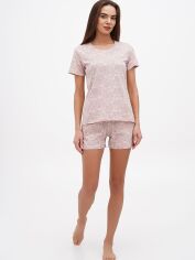 Акція на Піжама (футболка + шорти) жіноча великих розмірів бавовняна LUCCI 120131019а 44 Рожева від Rozetka