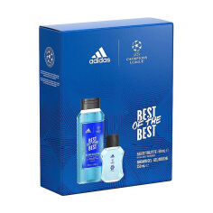 Акція на Парфумований набір чоловічий Adidas UEFA Champions League Best Of The Best (туалетна вода, 50 мл + гель для душу, 250 мл) від Eva