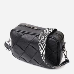 Акція на Сумка крос-боді жіноча шкіряна Vintage leather-22406 Чорна від Rozetka
