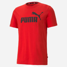 Акція на Футболка чоловіча Puma Ess Logo Tee High 586666-11 XL Червона від Rozetka