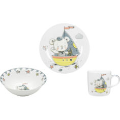 Акція на Набор посуды детский столовый 3 предмета Little Sailor Limited Edition C805 від Podushka
