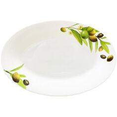 Акція на Блюдо фарфоровое овальное 25.5х16.5 см Olives Limited Edition YF6022-5 від Podushka