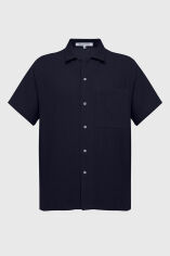 Акція на Рубашка муслиновая с коротким рукавом German Volf темно-синий XL від Podushka