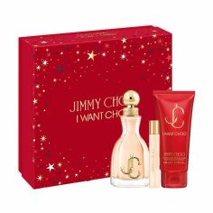 Акция на Парфумований набір жіночий Jimmy Choo I Want Choo Set (парфумована вода, 100 мл + парфумована вода, 7.5 мл + лосьйон для тіла, 100 мл) от Eva