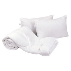 Акція на Набор антиаллергенный одеяло и 2 подушки Руно 52СЛБ белый 200х220 см + 2 подушки 50х70 см від Podushka