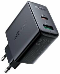 Акция на Acefast Wall Charger USB-C+USB A5 32W Black от Y.UA