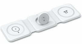 Акция на Wiwu Wireless Charger Foldable MagSafe 3in1 15W M6 White для iPhone 15 I 14 I 13 I 12 series, Apple Watch от Y.UA