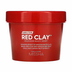 Акция на Маска для обличчя Missha Amazon Red Clay Pore Mask на основі червоної глини, 110 мл от Eva