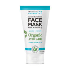 Акція на Маска The Conscious 4 Hyaluronic Acid Intense-Hydration Face Mask Organic Avocado для нормальної та сухої шкіри обличчя, 50 мл від Eva