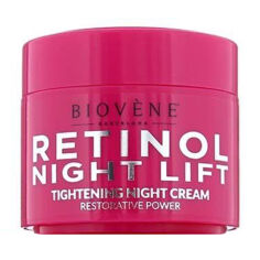 Акція на Підтягувальний нічний крем для обличчя Biovene Retinol Night Lift Tightening Night Cream з ретинолом, 50 мл від Eva