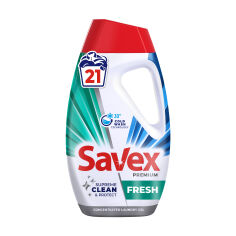 Акція на Гель для прання Savex Premium Fresh для білих та кольорових тканин, 21 цикл прання, 945 мл від Eva