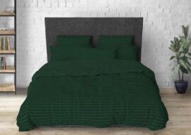 Акція на Простирадло на гумці MirSon 80x200 см Бязь 17-0612 Stripe Emerald від Rozetka