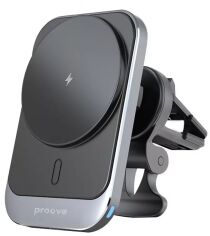 Акция на Proove Car Holder Wireless Charger Square Magnetic Pro 15W Metal Gray от Y.UA