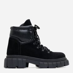 Акция на Жіночі зимові черевики низькі ISSA PLUS OB2-381 39 25.5 см Чорні от Rozetka
