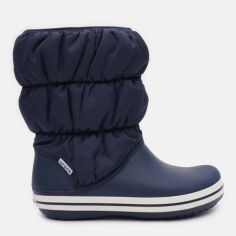 Акция на Жіночі дутики Crocs Jibbitz Winter Puff Boot 14614-462-W7 37-38 23 см Темно-сині от Rozetka