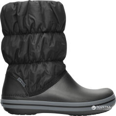 Акция на Жіночі дутики Crocs Jibbitz Winter Puff Boot 14614-070-W9 39-40 25 см Чорні от Rozetka