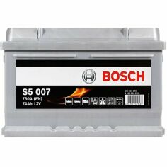 Акція на Автомобильный аккумулятор Bosch 74Ah-12v (S5007), R+, EN750 (5237437140) (0092S50070) від MOYO