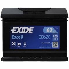 Акция на Автомобильный аккумулятор Exide 62Ah-12v ExcelL+, R+, EN540 (5237607311) (EB620) от MOYO