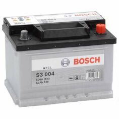 Акція на Автомобильный аккумулятор Bosch 53Ah-12v (S3004), R+, EN500 (52371042563) (0092S30041) від MOYO
