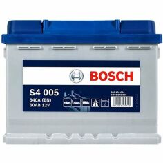 Акция на Автомобильный аккумулятор Bosch 60Ah-12v (S4005), R+, EN540 (5237437146) (0092S40050) от MOYO