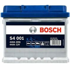 Акция на Автомобильный аккумулятор Bosch 44Ah-12v (S4001), R+, EN440 (5237808881) (0092S40010) от MOYO