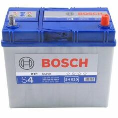 Акція на Автомобильный аккумулятор Bosch 45Ah-12v (S4020), R+, EN330, Азия, клеммы тонкие (5237439884) (0092S40200) від MOYO