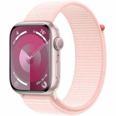 Акція на Смарт-часы Apple Watch Series 9 GPS 45mm Pink Aluminium Case with Light Pink Sport Loop від MOYO