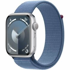 Акція на Смарт-часы Apple Watch Series 9 GPS 45mm Silver Aluminium Case with Winter Blue Sport Loop від MOYO