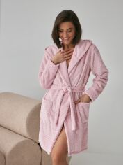 Акція на Халат теплий жіночий BARWA garments 0227 M Рожевий від Rozetka