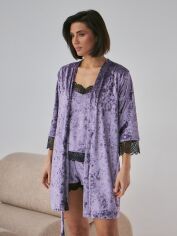 Акция на Халат жіночий великого розміру BARWA garments 251 XL Темно-фіолетовий от Rozetka