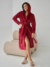 Акція на Халат жіночий BARWA garments 0227/1 XL Червоний від Rozetka