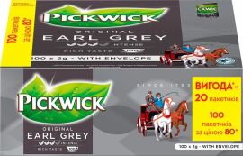 Акція на Чай чорний Pickwick Earl Grey з бергамотом 100 пакетиків від Rozetka