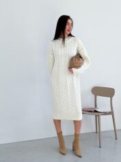 Акція на Плаття в'язане міді жіноче ARTKNIT Олівія One Size Молочне від Rozetka