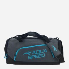 Акция на Спортивна сумка Aqua Speed Duffel bag 60150 141-34 Сірий/Блакитний от Rozetka