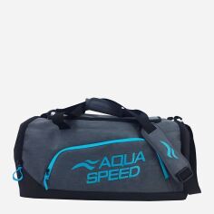 Акция на Спортивна сумка Aqua Speed Duffel bag 60145 141-34 Сірий/Блакитний от Rozetka