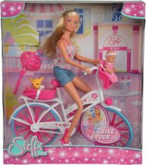 Акція на Ляльковий набір Simba Штеффі з малюком на велосипеді (5739050) від Y.UA