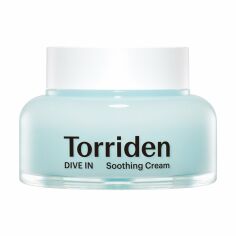 Акція на Заспокійливий крем для обличчя Torriden Dive In Low Molecular Hyaluronic Acid Soothing Cream з гіалуроновою кислотою, 100 мл від Eva