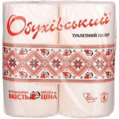 Акція на Туалетная бумага Обуховская 2 слоя  Розовая 4шт від MOYO